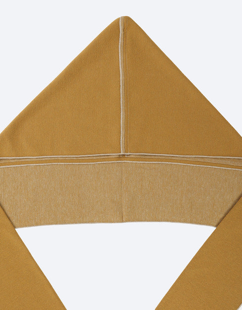 Reversible hooded scarf in 2 coloured jacquard